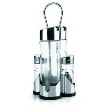 Lacor - 62864 - Juego De vinagrera Basic 4 Piezas Con Soporte