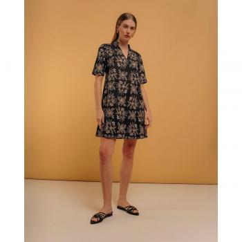 Niza - Vestido corto evasé con bordado