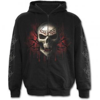 Spiral - Game Over - Sudadera con Capucha y Cremallera Completa - Negro - M