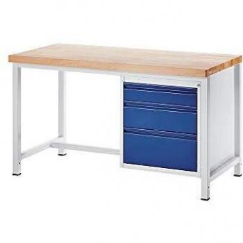 Banco de trabajo modular RAU con 3 cajones, dimensiones L: 120/180/240 mm, profundidad 700 mm y ancho 1500 mm