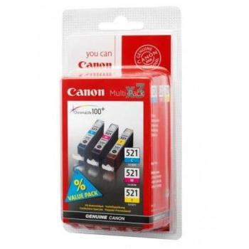 Canon CLI-521 Multipack Original Cian/Magenta/Amarillo