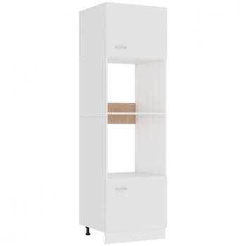 Armario de cocina blanco con estantes y puertas de madera contrachapada 60x57x207 cm