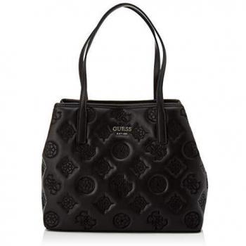 Guess Vikky Tote - Bolso de mano para mujer, color negro