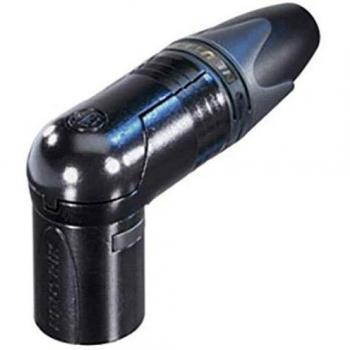 Conector XLR macho angulado Neutrik 10 pines color negro