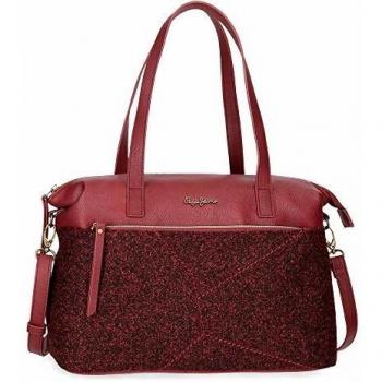 Pepe Jeans Bolsa De Mensajero Unisex, Burdeos, Tamaño Único