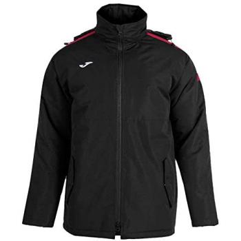 Joma Anorak Trivor Hombre Unisex Negro Rojo - Chaqueta de Deporte, Talla XL
