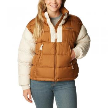 Plumífero de mujer Pike Lake™ II Cropped Columbia, color marrón anaranjado, talla XL
