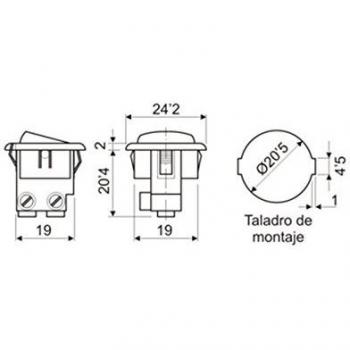 Interruptor 11.478.I Electro DH unipolar basculante Cuerpo Negro y Tecla Negra 8430552091218
