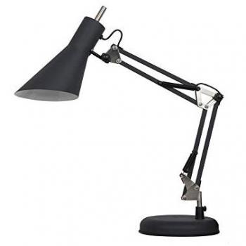 Lámpara de Mesa Industrial Articulada E27 en Aluminio Negra para Estudio y Trabajo