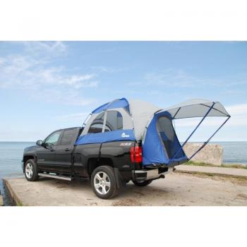 Napier 57044 Sportz Truck Tent: Fits Compact Truck with 72 INCH to 76 INCH Bed, Blue/Gray, 57 Series, Camping Tent for Regular Bed (6-6.1 ft)