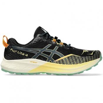 Zapatillas ASICS Fuji Lite 4 negras y verdes, talla 46.5 - EUR
