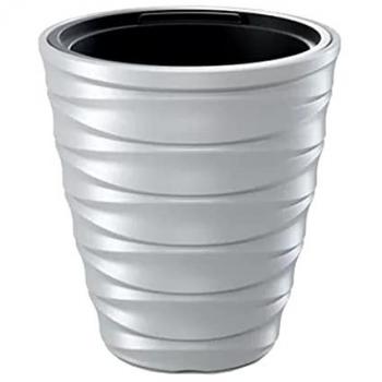 Maceta FREZE 14L. con Depósito, Dimensiones Compactas (299x299x320 mm), Color Gris Claro