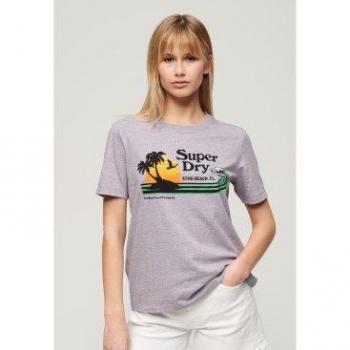 Camiseta de manga corta Outdoor Relaxed en tono lila para mujer