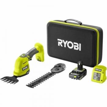 Cortasetos y tijeras de césped Ryobi 18V ONE+ con batería de 2.0Ah y cargador - RY18GSA-120T