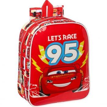 Mochila Infantil Safta Cars Let's Race con Adaptador para Carro