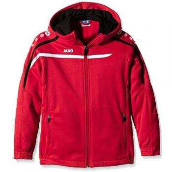 Jako Kapuzenjacke Performance - Chaleco de fútbol para niña, color rojo / blanco / negro, talla 12 años