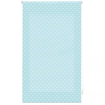 Estor Enrollable Premium Turquesa con Motas Blancas - 110 x 180 cm - Diseño Elegante y Práctico