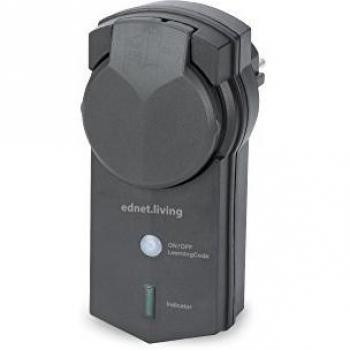 Ednet 84292 Conector exterior inteligente, 0 V, Negro
