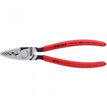 Knipex Alicate para Entallar Punteras 180 mm con Mangos de PVC, Capacidad de 0,25-16,0 mm² M/Pla