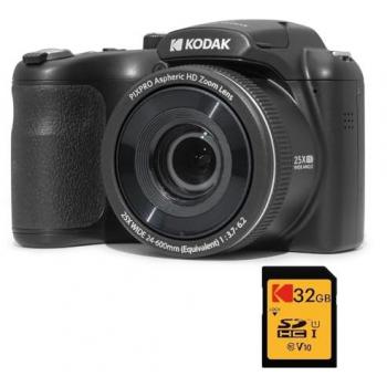 KODAK Pixpro Astro Zoom AZ255 - Cámara Bridge Digital 16 MP, Zoom 25X, Video HD 1080p, Gran Angular 24 mm, Pantalla LCD de 3, Tarjeta de Memoria SD de