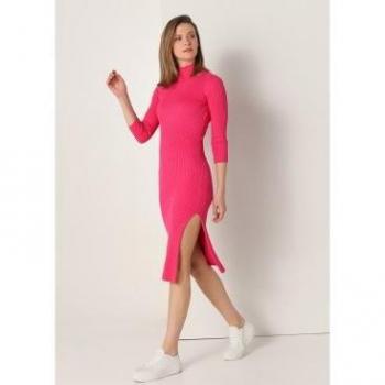 Vestido de punto midi rosa Lois Jeans para mujer - Elegante y cómodo