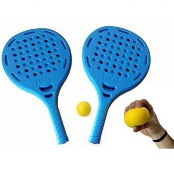 Set Palas de Pádel, 2 Palas + 3 Pelotas EVA, Impermeable al Agua