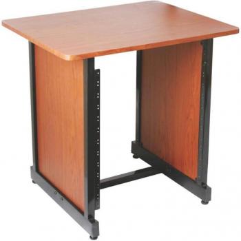 On-Stage WSR7500RB Workstation Rack Cabinet, Rosewood with Black Steel