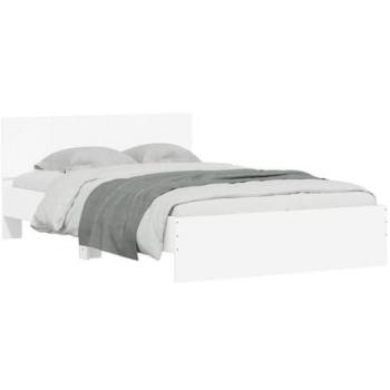 Estructura de cama con cabecero blanca 120x200 cm Vidaxl