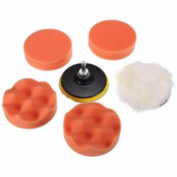 SHINA 7PCS 4 pulgadas pulidoras Esponja de pulido pad kit para el coche Pulidora Buffer M14 Rosca