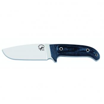 Electropolis Cuchillo Salamandra 242221, Mango mikarta Canvas de 13 cm, 270 Gramos, Total 25,7 cm, Enterizo, Incluye Funda de Cuero + pañuelo desenfunda