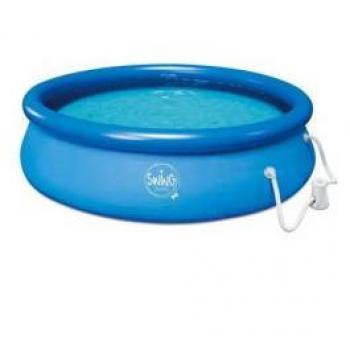 Juego de Piscina Inflable 3,66m x 0,91m con Bomba de Filtro de Cartucho 12v/2.2m³