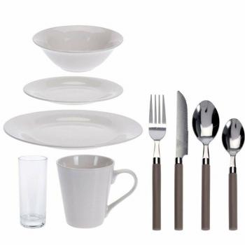 Juego de Mesa de 36 Piezas - Platos, Cuencos y Cubiertos