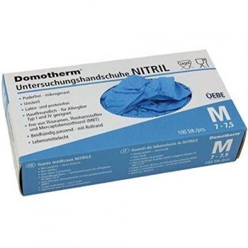 Domotherm Guantes de Examen de Nitrilo, Tamaño 7 - 7.5/M