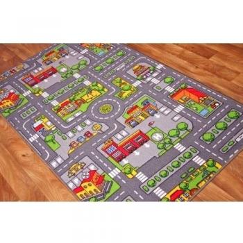Tapete para niños - La ciudad del juego con calles 100cm x 165cm