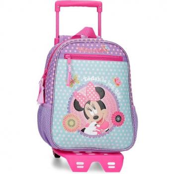 Mochila guardería Minnie Today is my day con carro 28 cm