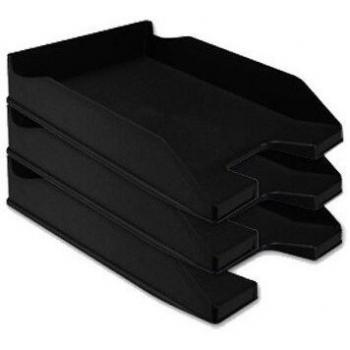 BANDEJA SOBREMESA PLASTICO Q-CONNECT NEGRO OPACO