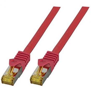 Cable de red S/FTP Cat6a 0,5m Rojo LSZH