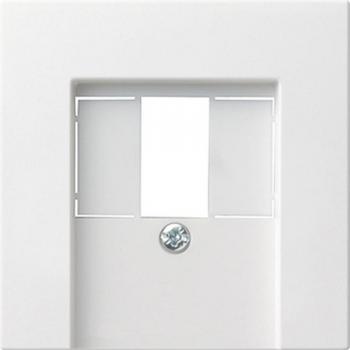 Cubierta Gira 027627 para TAE y USB, Sistema 55, Blanco puro mate