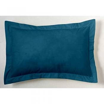 ES-TELA - Funda de cojín COMBI LISO CALA color Acero - Medidas 50x75+5 cm. - 100% Algodón - 144 Hilos - Acabado en pestaña