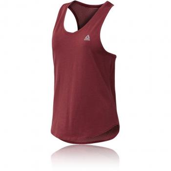 Reebok Wor Mesh Camiseta sin Mangas, Mujer, Rojo
