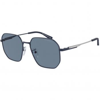 Emporio Armani EA2154D Polarized Men's Sunglasses Blue Pilot Style Asian Fit Size 57