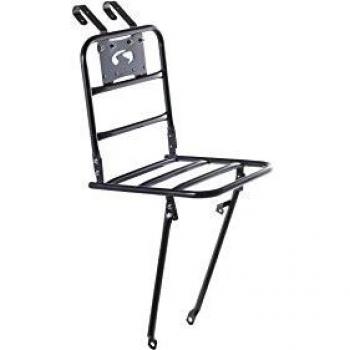 Portabicicletas delantera Steco Comfort para bicicletas de adultos - acero negro 26/28 pulgadas