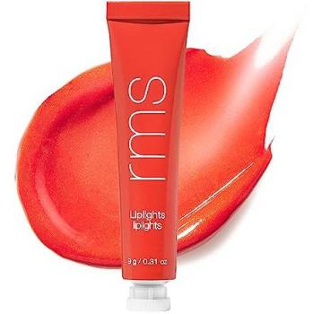 RMS Beauty Liplights Cream Lip Gloss - Babette, 9 g, sheer orange based red with a subtle shimmer