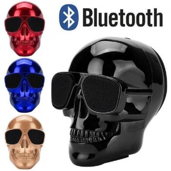 Altavoz Bluetooth Inalámbrico Portátil Skull Plating Mini Subwoofer Estéreo DSP Impermeable para Teléfono/PC y Uso Exterior en Coche
