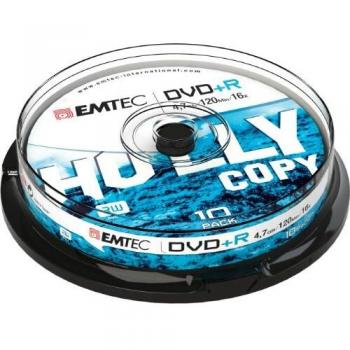 Emtec ECOVPR471016CB - Pack de 10 DVD+R 16x, 4.7 GB