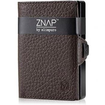 ZNAP Carteras para Hombre RFID Metálico con Compartimento para Monedas – Tarjetero Hombre de Aluminio – Cartera Hombre pequeña para 12 Tarjetas – Monedero Hombre Minimalista - Billeteras para Hombre
