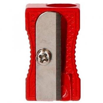 Sacapuntas Liderpapel Metálico Cuña 1 Uso Color Rojo