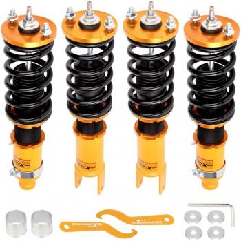 Maxpeedingrods Twin-Tube Damper Adjustable Coilover Suspension Kits for Honda Civic 1988-2000; MAXPEEDINGRODS Airmatic Suspension Compressor Air Pump for Audi A6 C6 4F 4F061