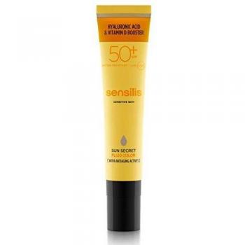 Sensilis Sun Secret - Crema Facial Protectora Antiedad con Color y SPF50+ - 50 ml