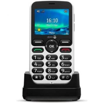 Doro 5860 4G Teléfono Móvil para Mayores con Teclas Numéricas Parlantes, Cámara, Botón SOS y Base de Carga [Versión Española]